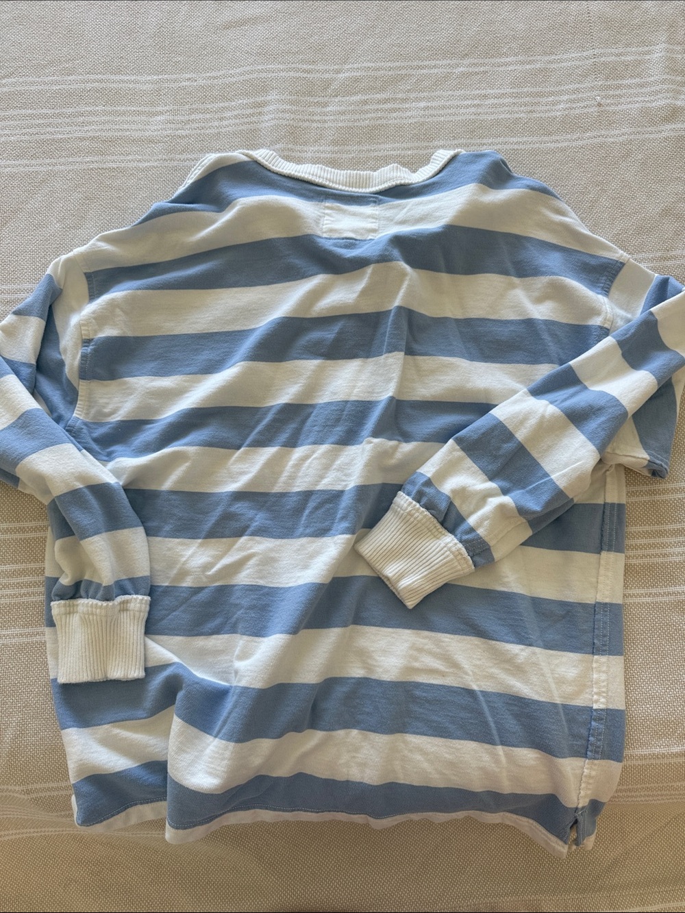 aerie Blue & White Striped lounge Set - Picture 6 of 7